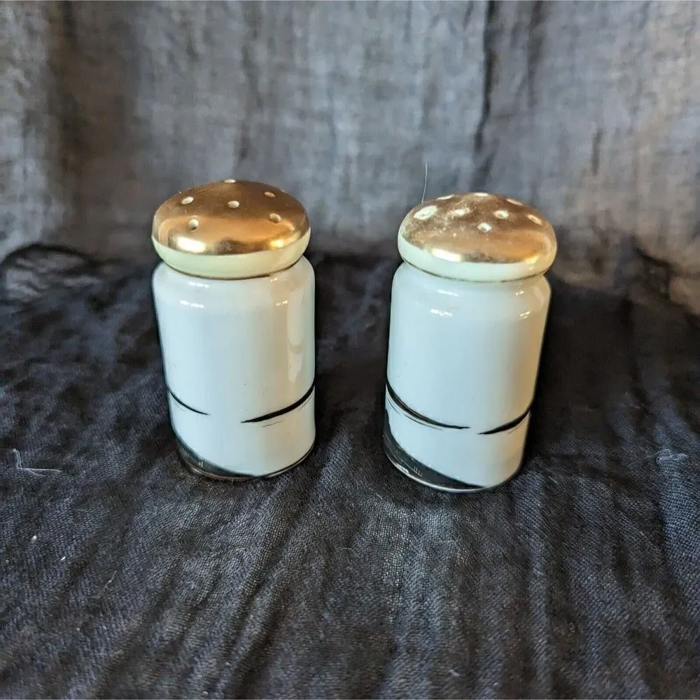 Hand painted Vintage Japanese Salt and Pepper Shaker Set Bonsai Japanese Maple